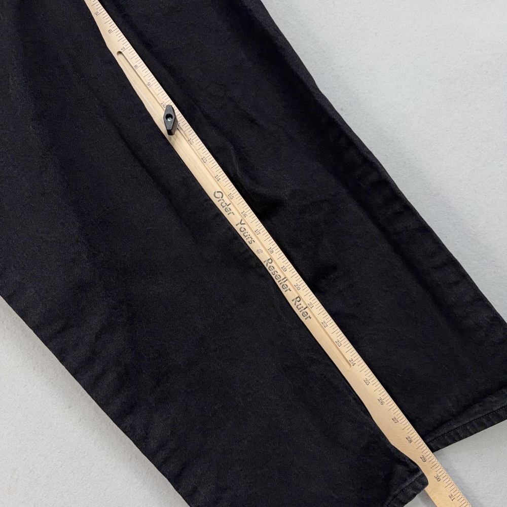 Abercrombie Fitch Jeans Womens 14 Black 90s Curve Love Straight High Rise 32 - Picture 12 of 15